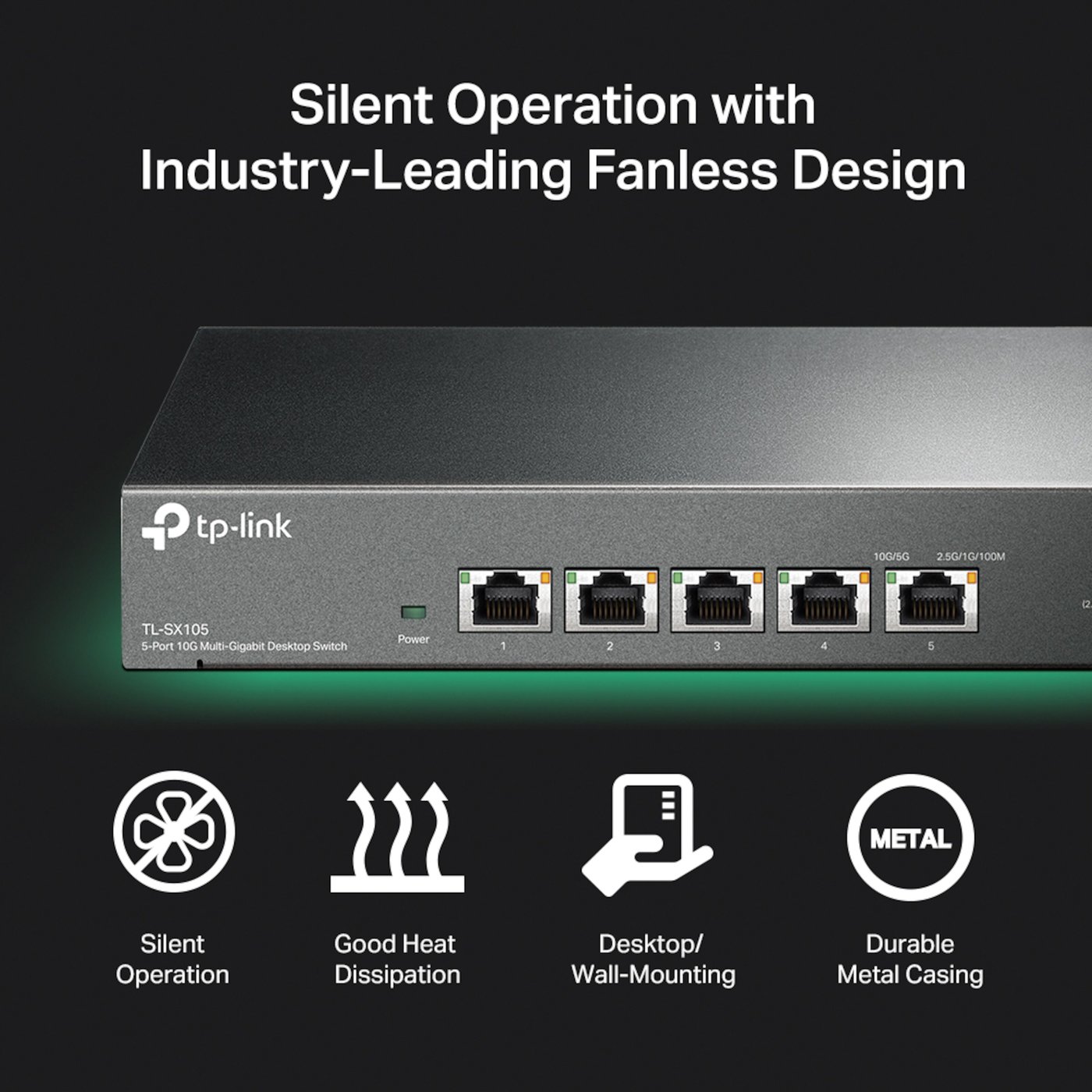 TP-link TL-SX105 Gigabitswitch 5 portar 10 Gb/s