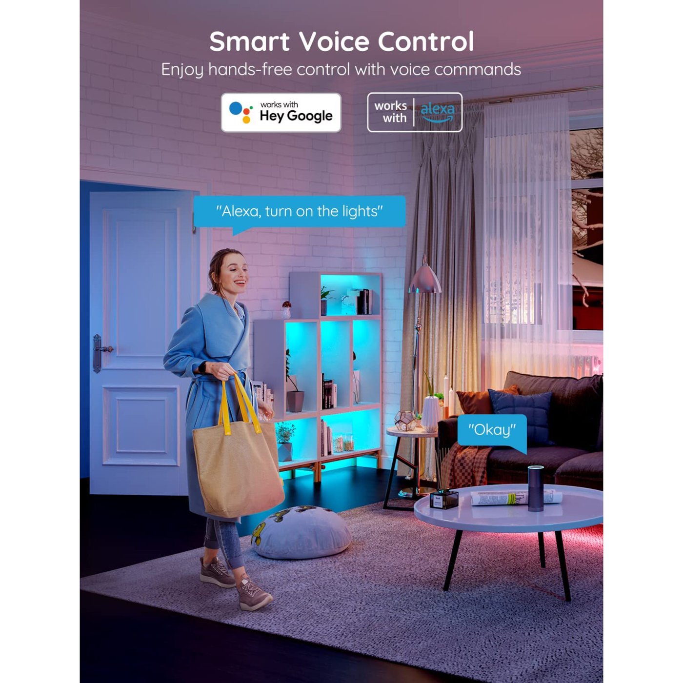 Govee RGB Smart LED-list med Wi-fi och Bluetooth 5 m