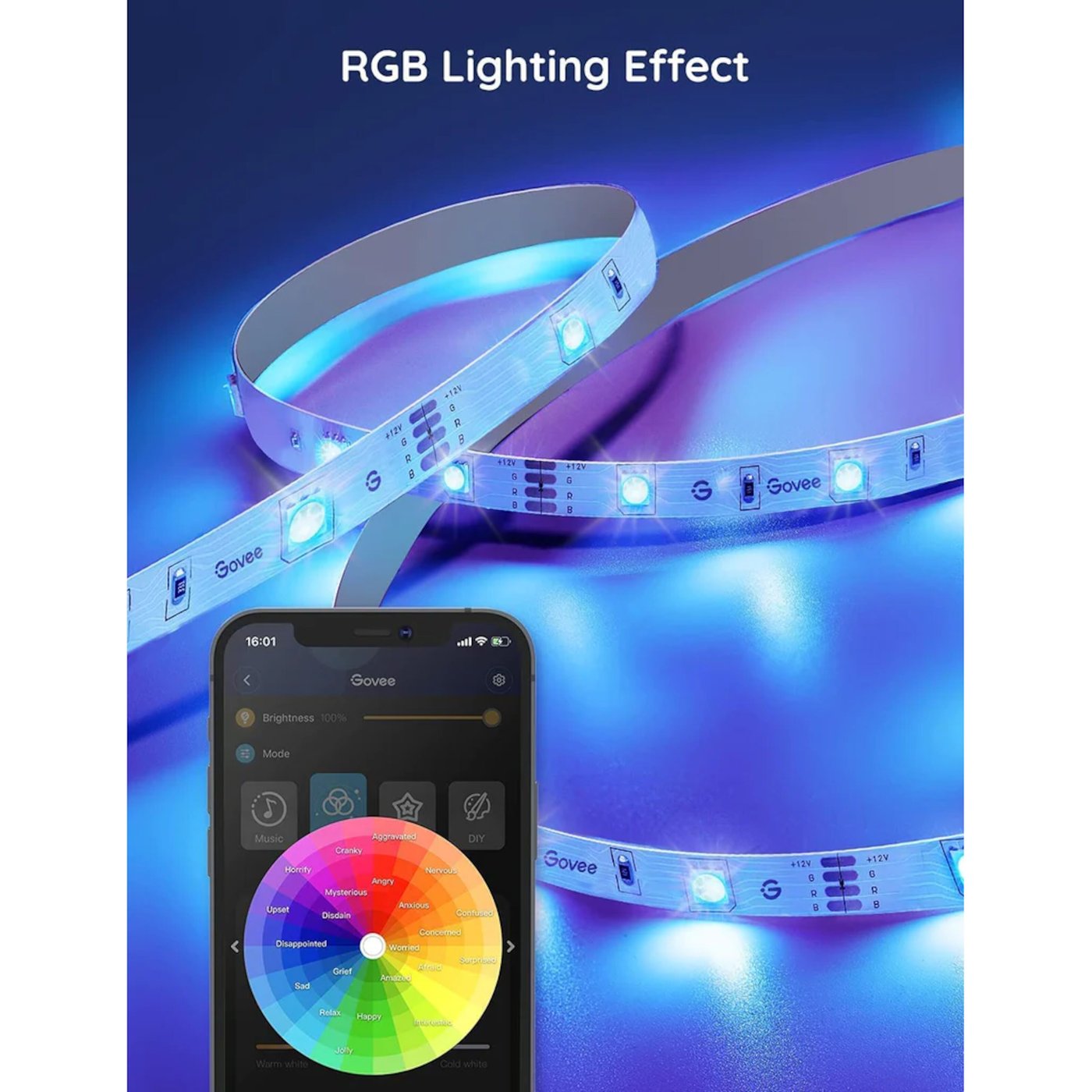 Govee RGB Smart LED-list med Wi-fi och Bluetooth 5 m