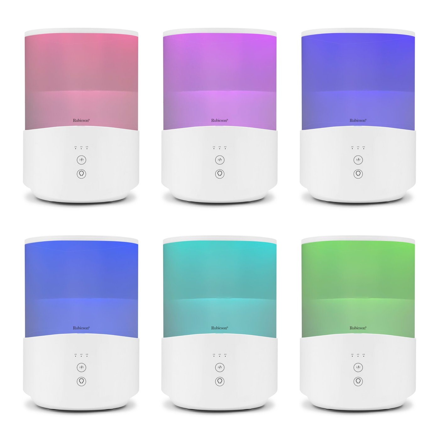 Rubicson Luftfuktare med timer och stämningsbelysning 2,5 L