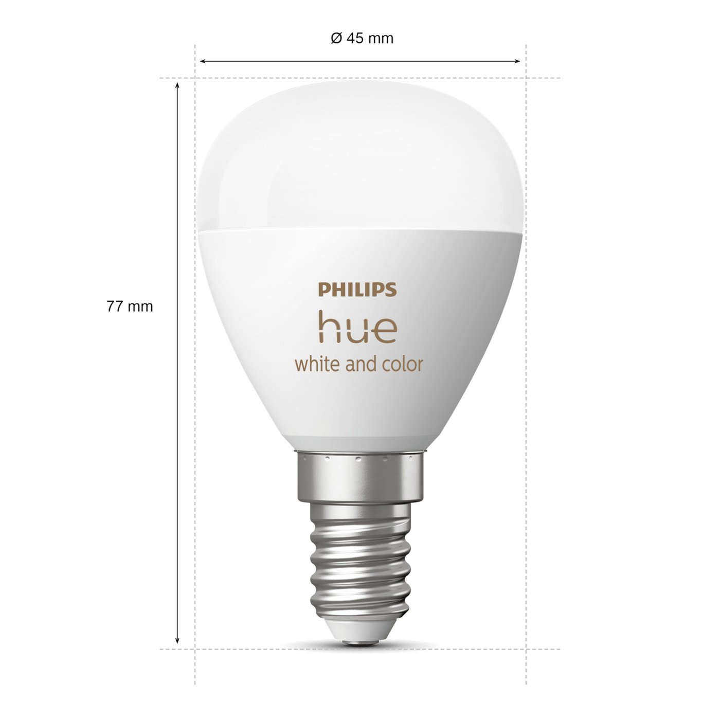 Philips Hue Luster Kuleformet LED-pære White and Color Ambiance E14 470 lm 2-pk.