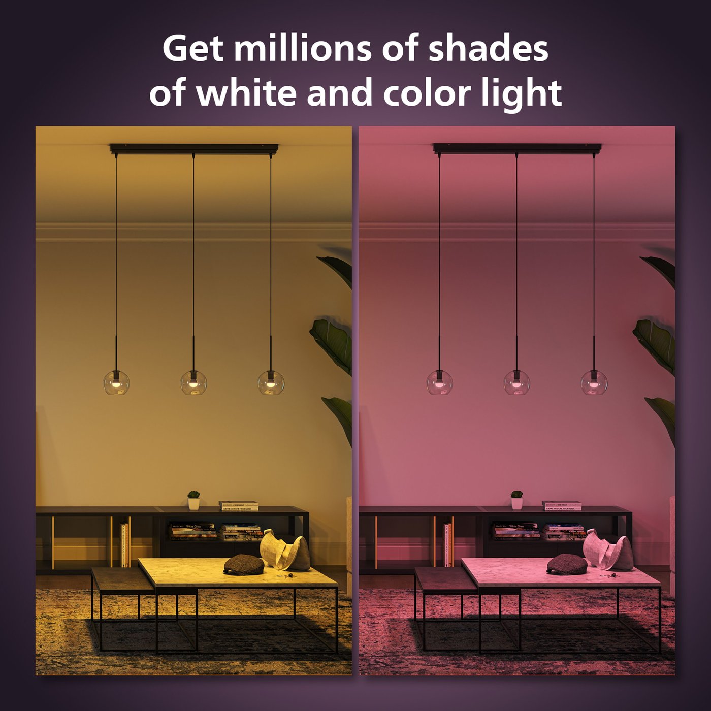 Philips Hue Luster Kuleformet LED-pære White and Color Ambiance E14 470 lm 2-pk.