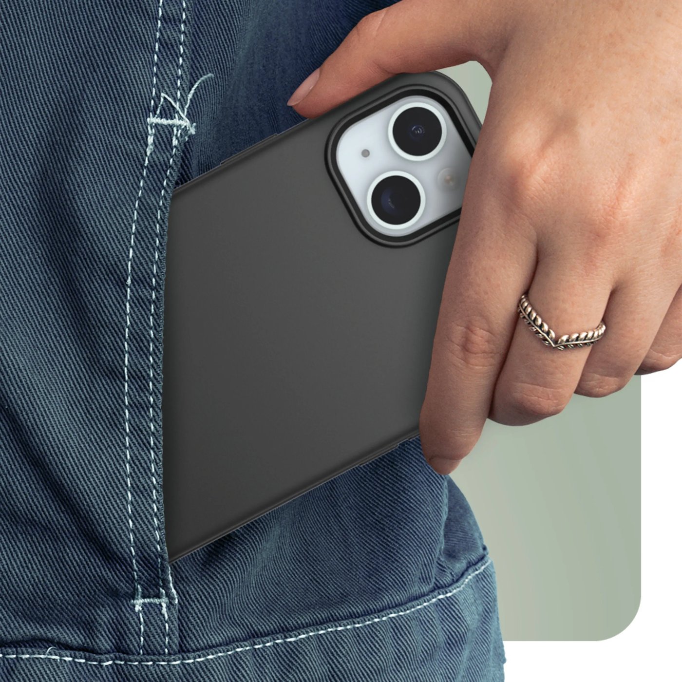 Otterbox Symmetry Magsafe för iPhone 13, 14, 15, 16e och 17e Svart