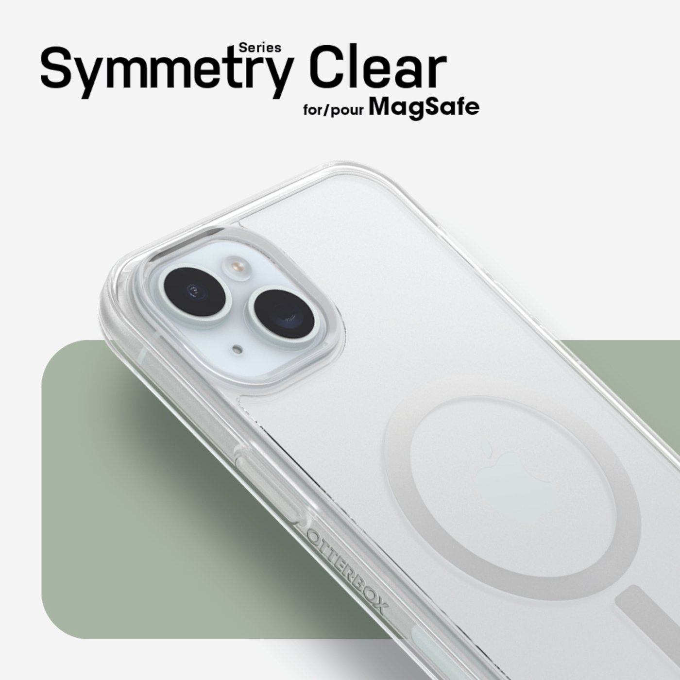 Otterbox Symmetry Magsafe for iPhone 14 Plus og 15 Plus Gjennomsiktig