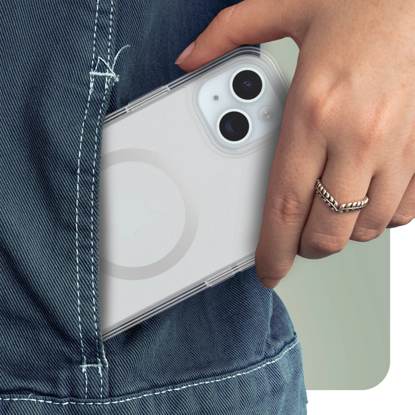 Otterbox Symmetry Magsafe for iPhone 14 Plus og 15 Plus Gjennomsiktig