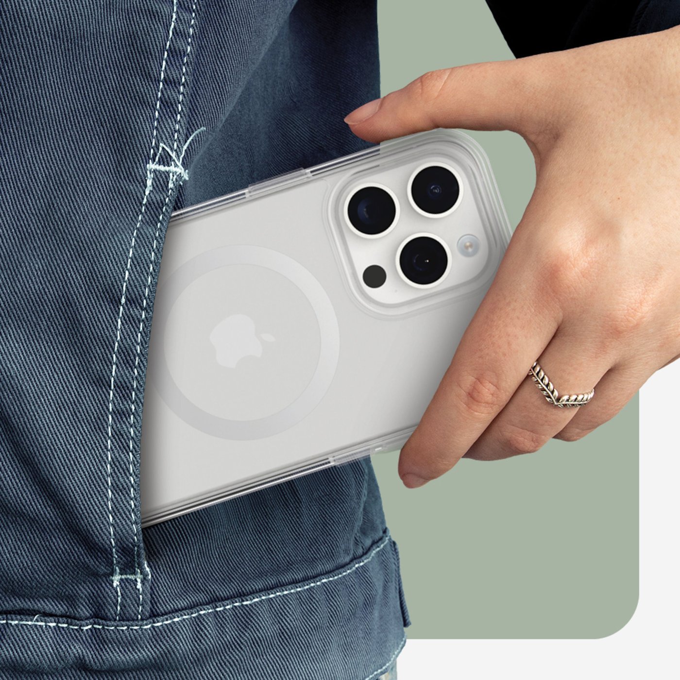 Otterbox Symmetry Magsafe for iPhone 15 Pro Gjennomsiktig