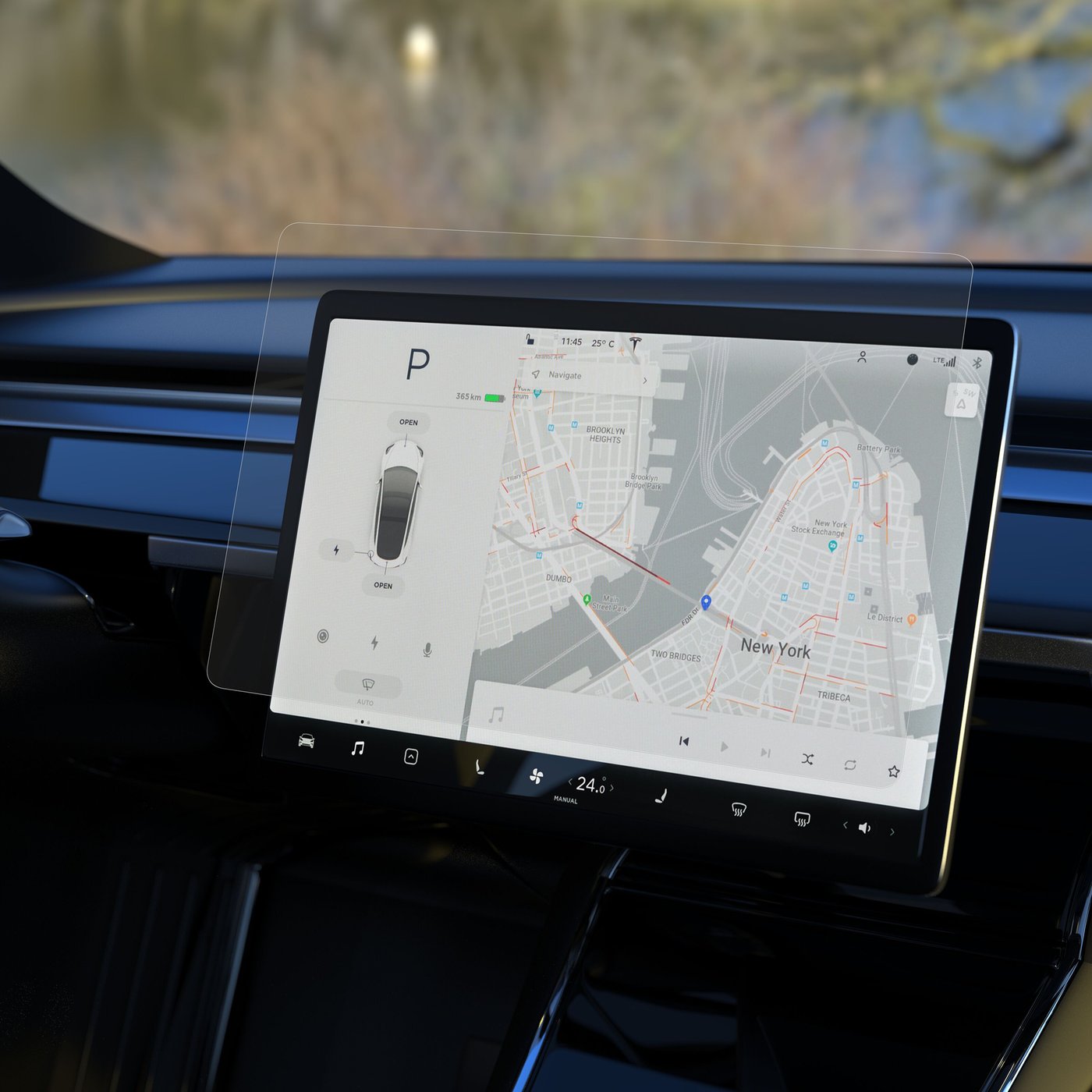 Linocell Elite Extreme Tesla Model S/X skärmskydd 17"