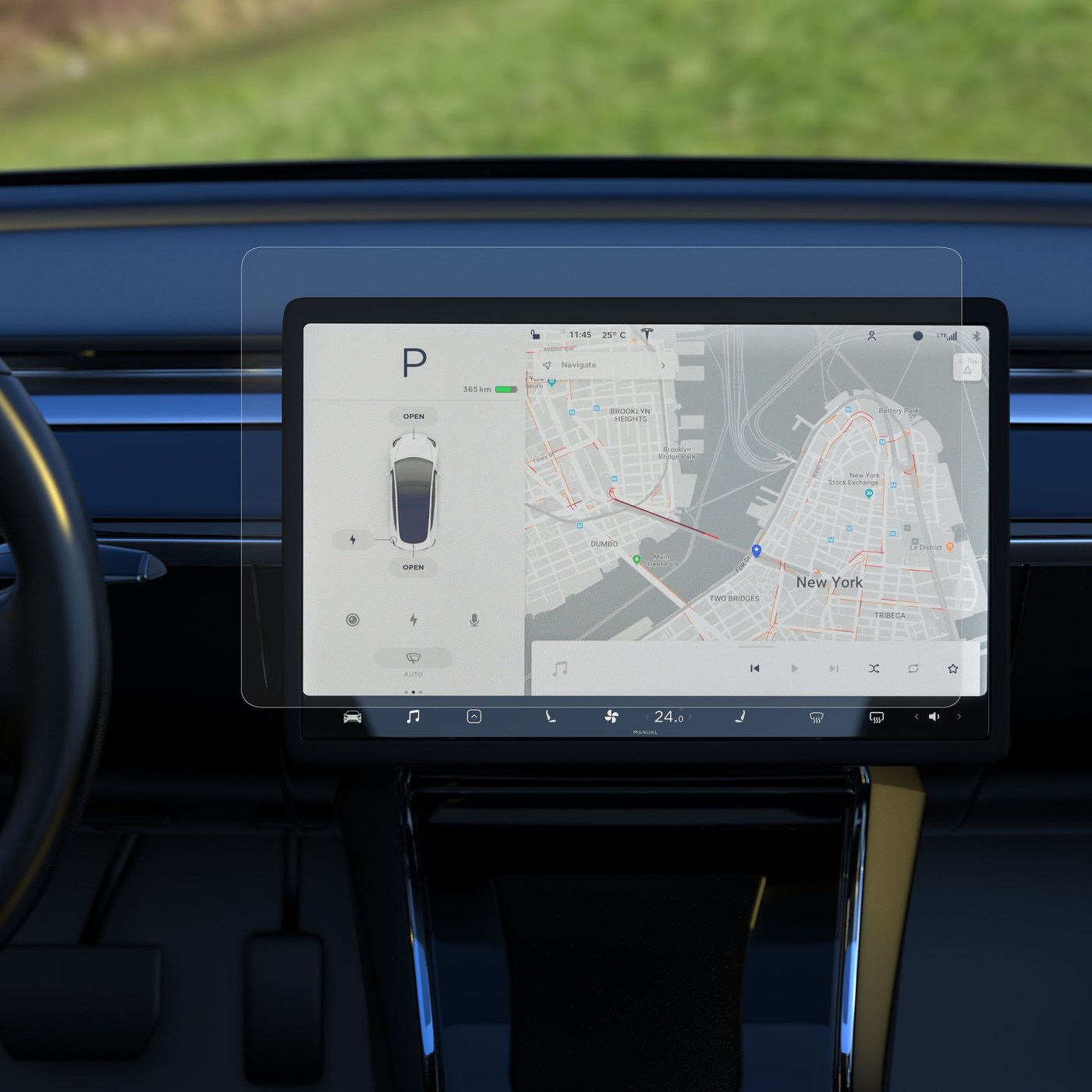 Linocell Elite Extreme Tesla Model S/X skärmskydd 17"