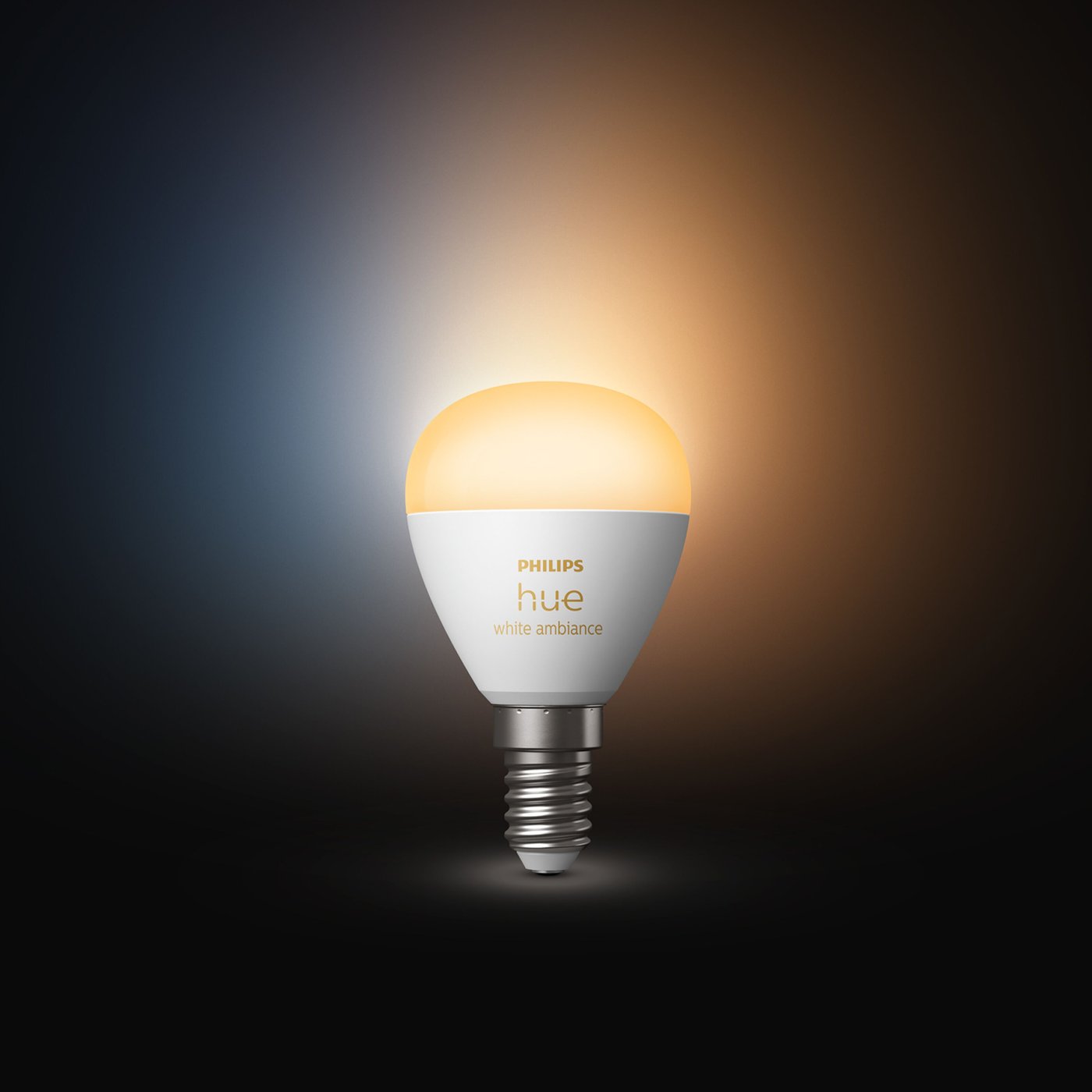 Philips Hue Luster Kuleformet LED-pære White Ambiance E14 470 lm