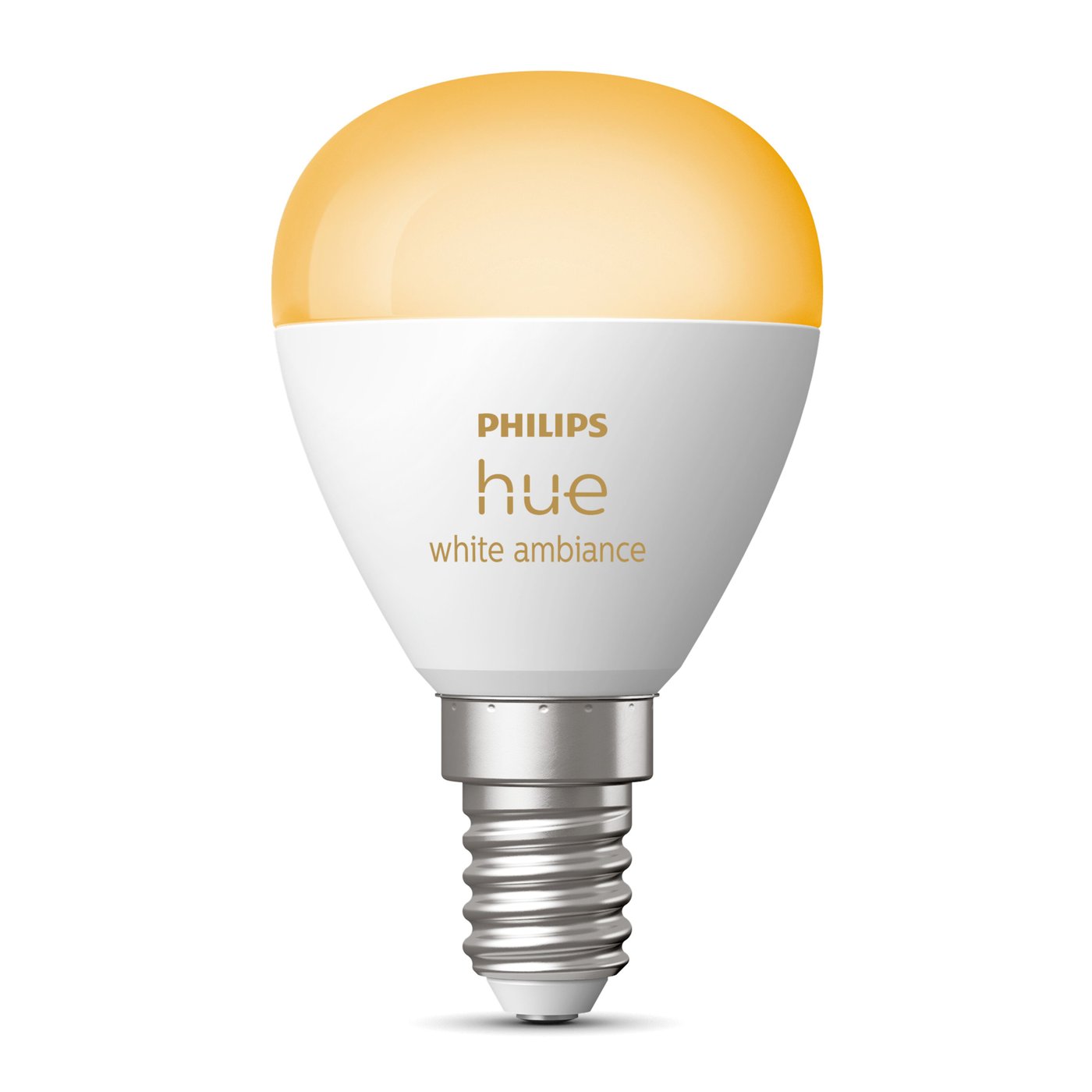 Philips Hue Luster Kuleformet LED-pære White Ambiance E14 470 lm