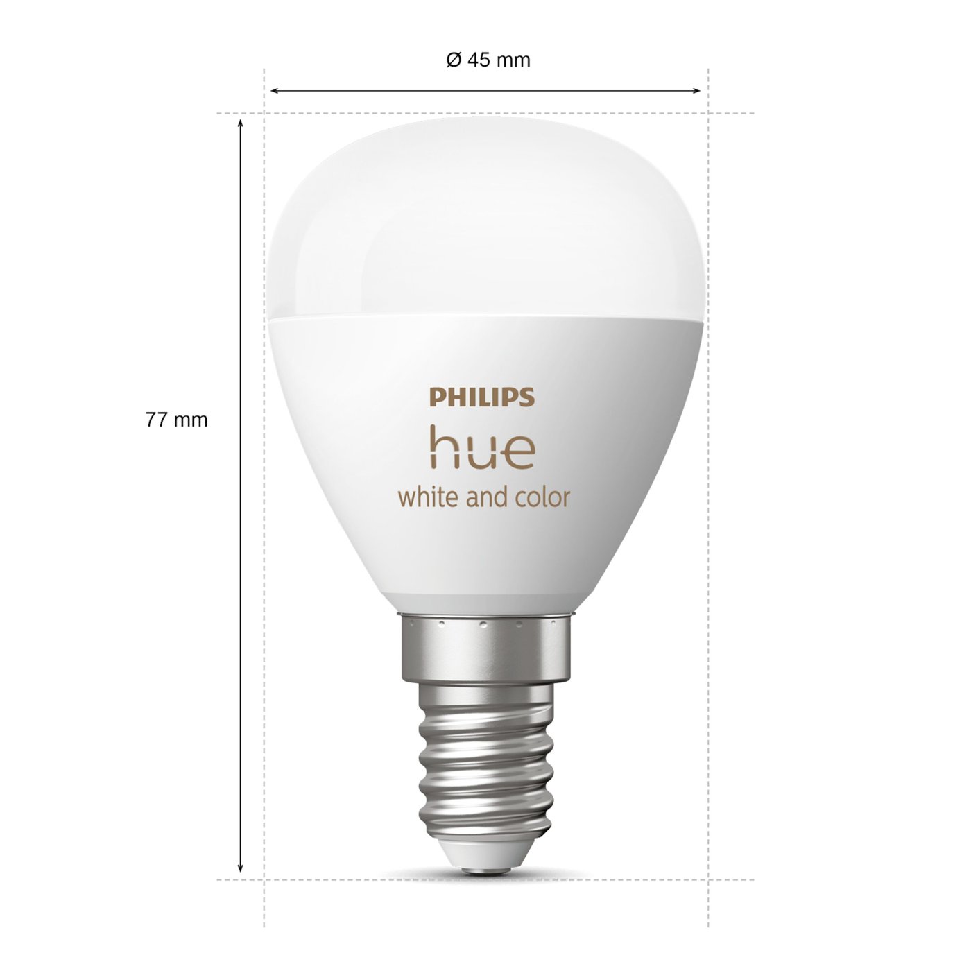 Philips Hue Luster Kuleformet LED-pære White and Color Ambiance E14 470 lm