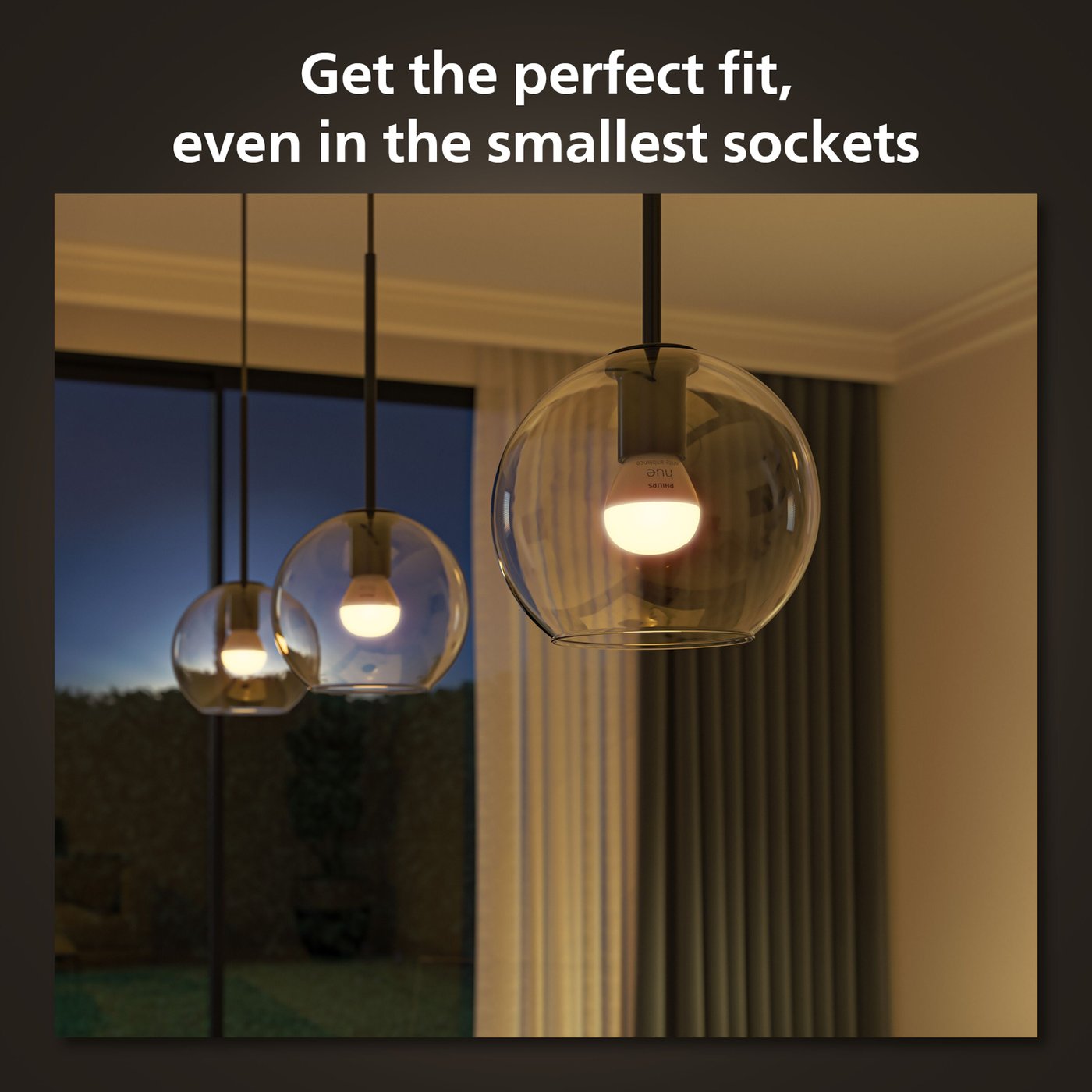 Philips Hue Luster Kuleformet LED-pære White and Color Ambiance E14 470 lm