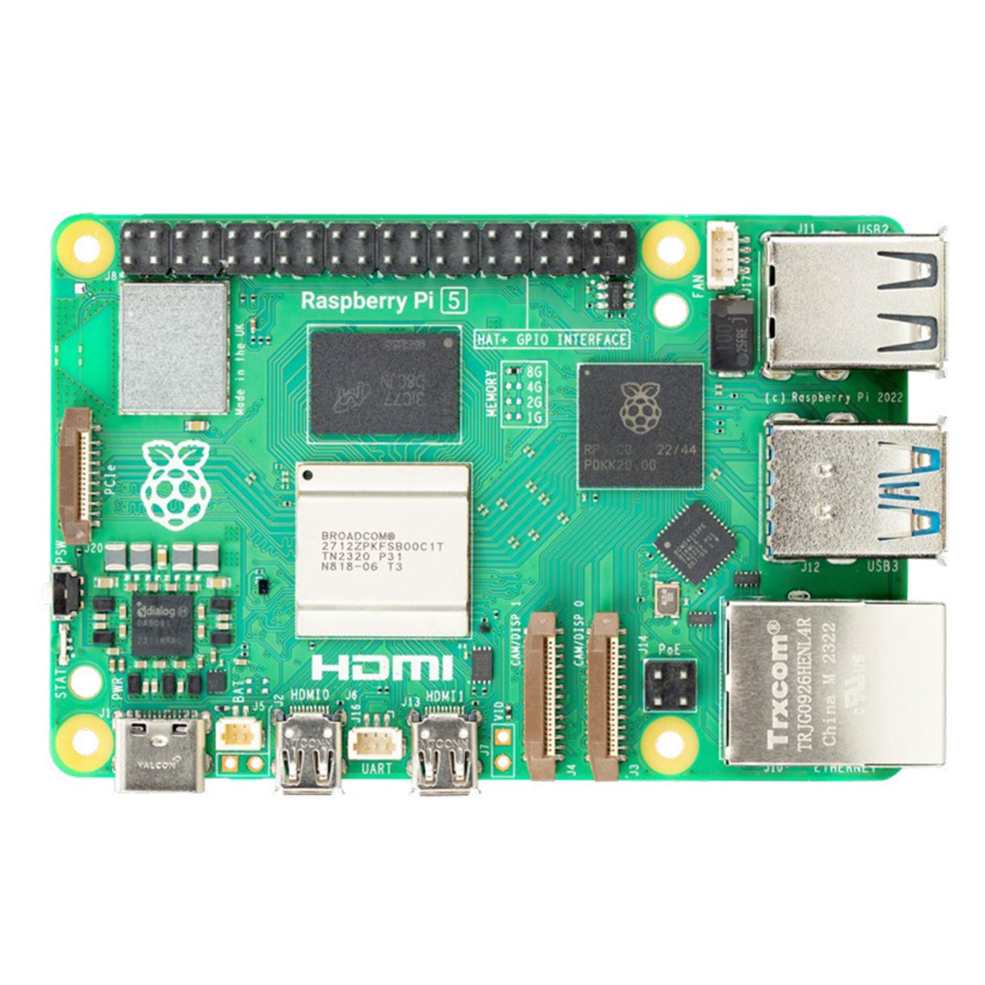 Raspberry Pi 5 Ettkortsdatamaskin Model B 8 GB