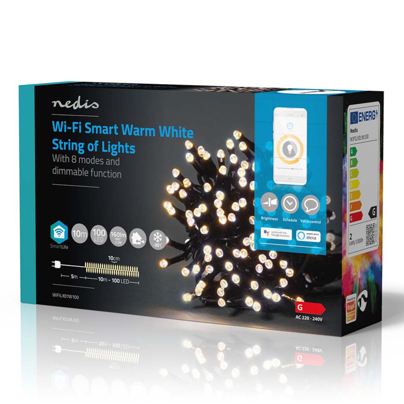 Nedis SmartLife Varmhvit Lyslenke 10 m