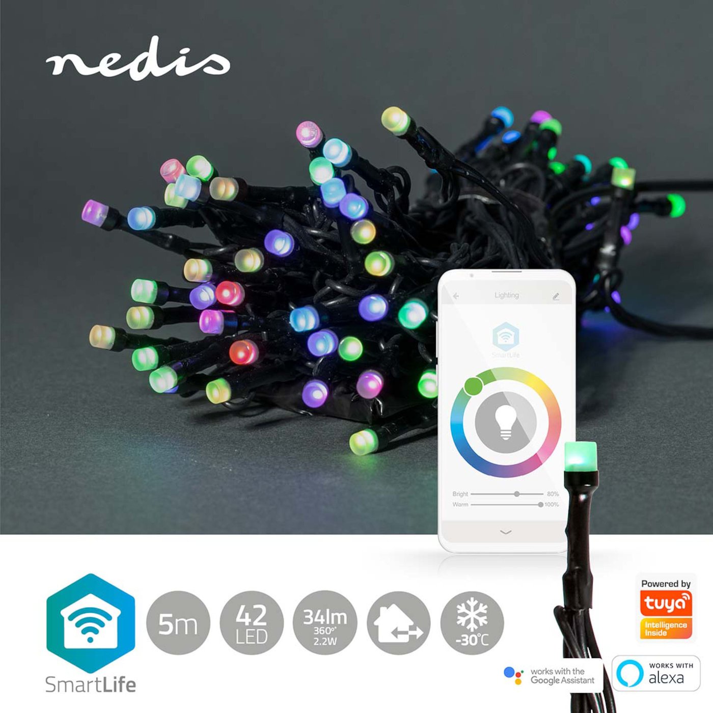 Nedis SmartLife Ljusslinga RGB 5 m
