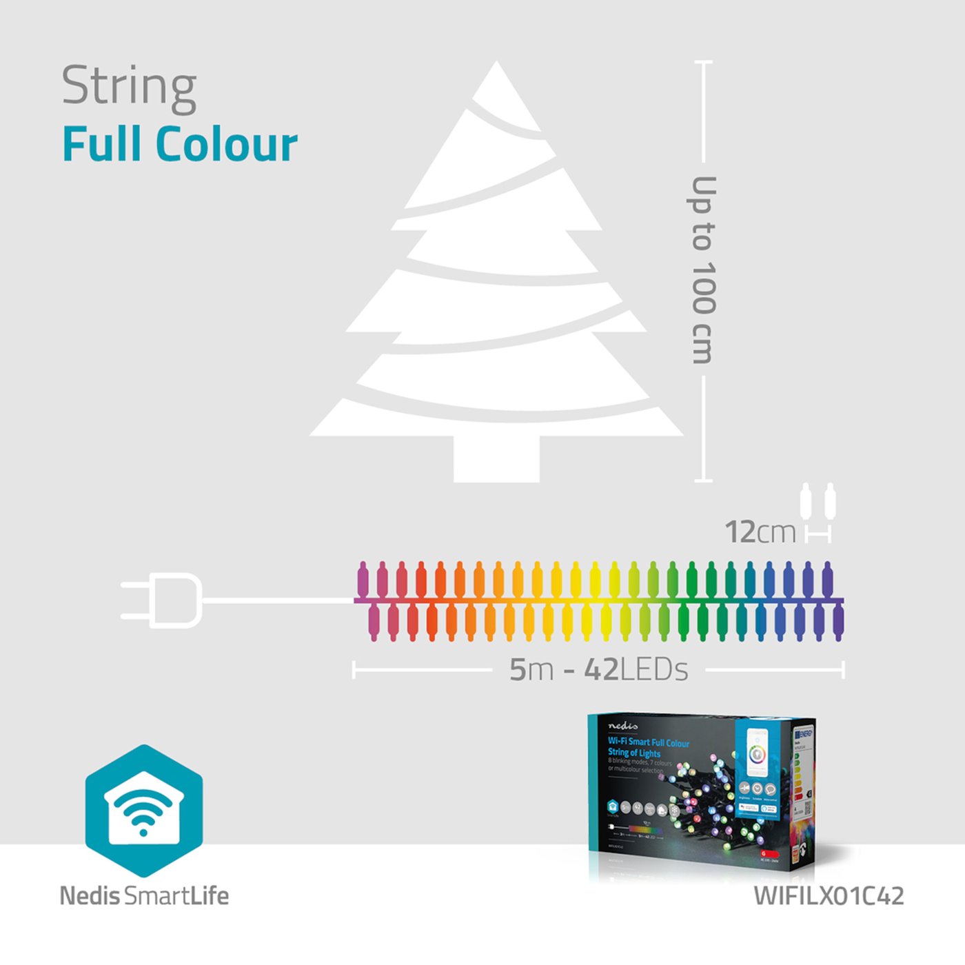 Nedis SmartLife Ljusslinga RGB 5 m