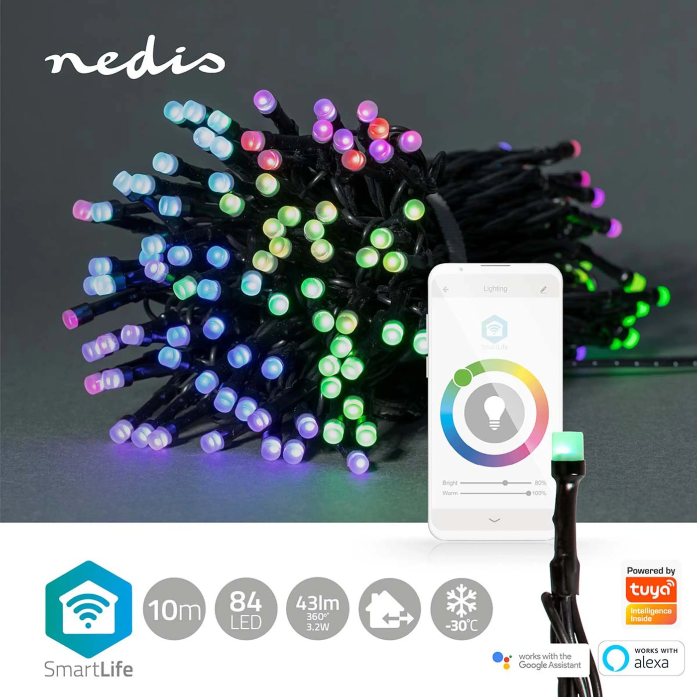 Nedis SmartLife Lyslenke RGB 10 m
