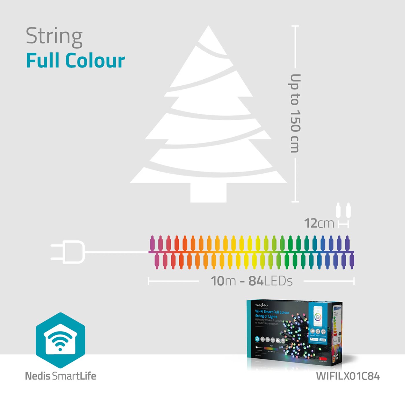 Nedis SmartLife Lyslenke RGB 10 m