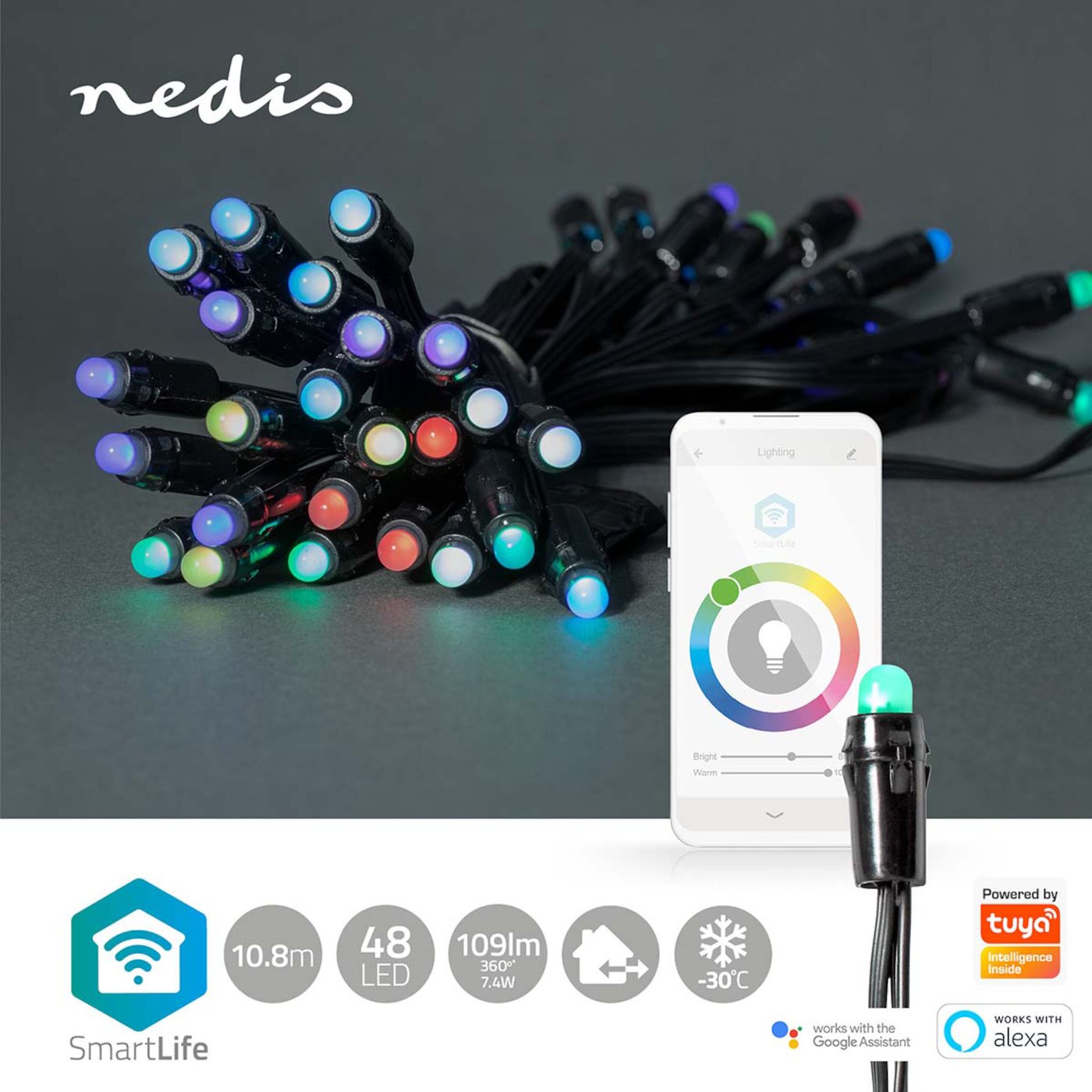 Nedis SmartLife Ljusslinga RGB+ 10,8 m