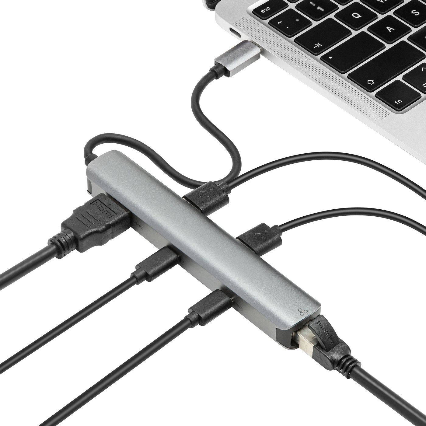 Plexgear Multiadapter för USB-C med 6 portar