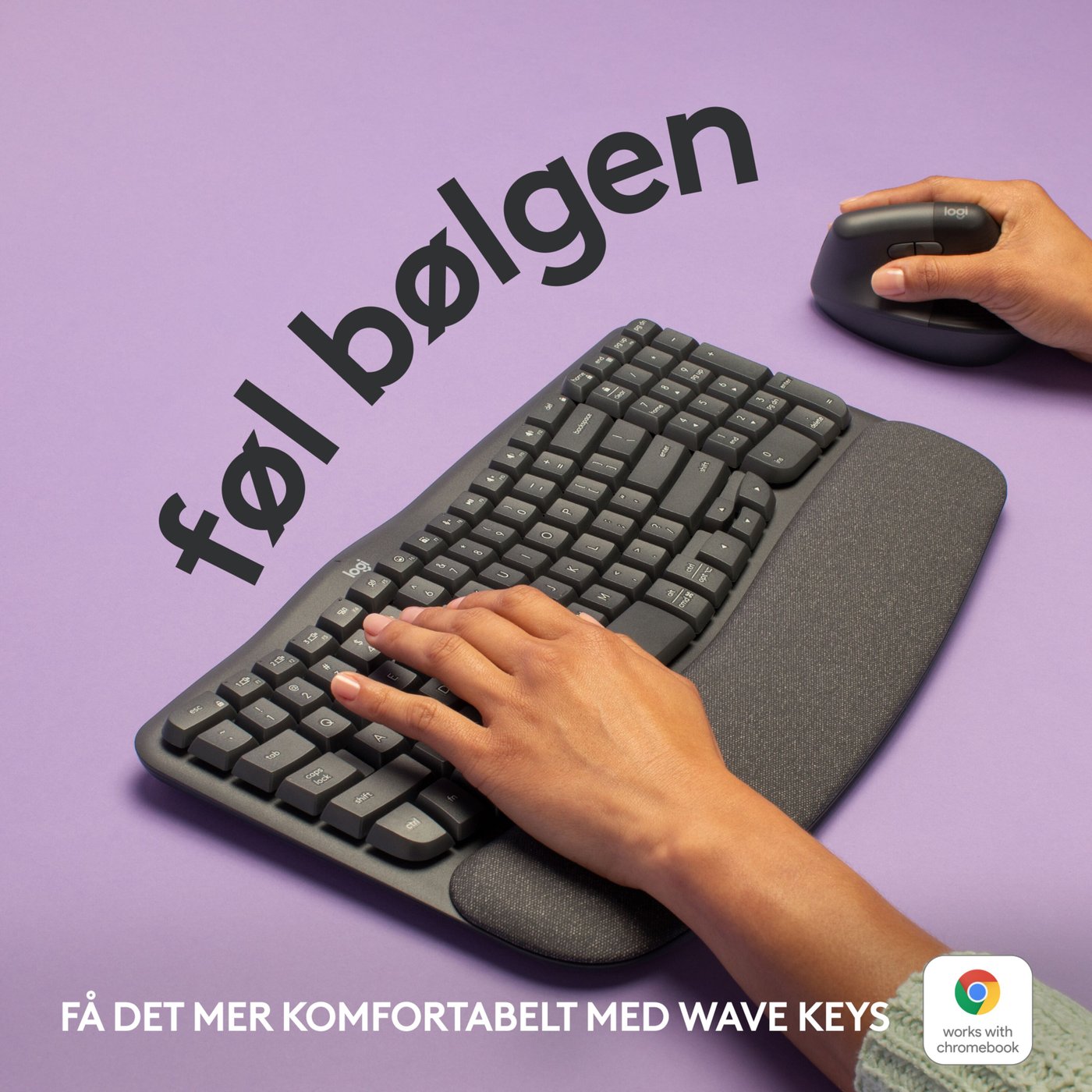 Logitech Mx Wave Keys Trådløst og ergonomisk tastatur
