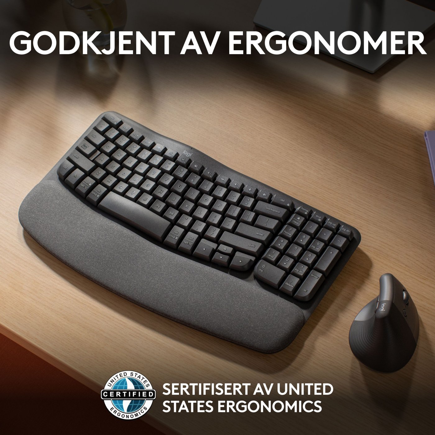 Logitech Mx Wave Keys Trådløst og ergonomisk tastatur