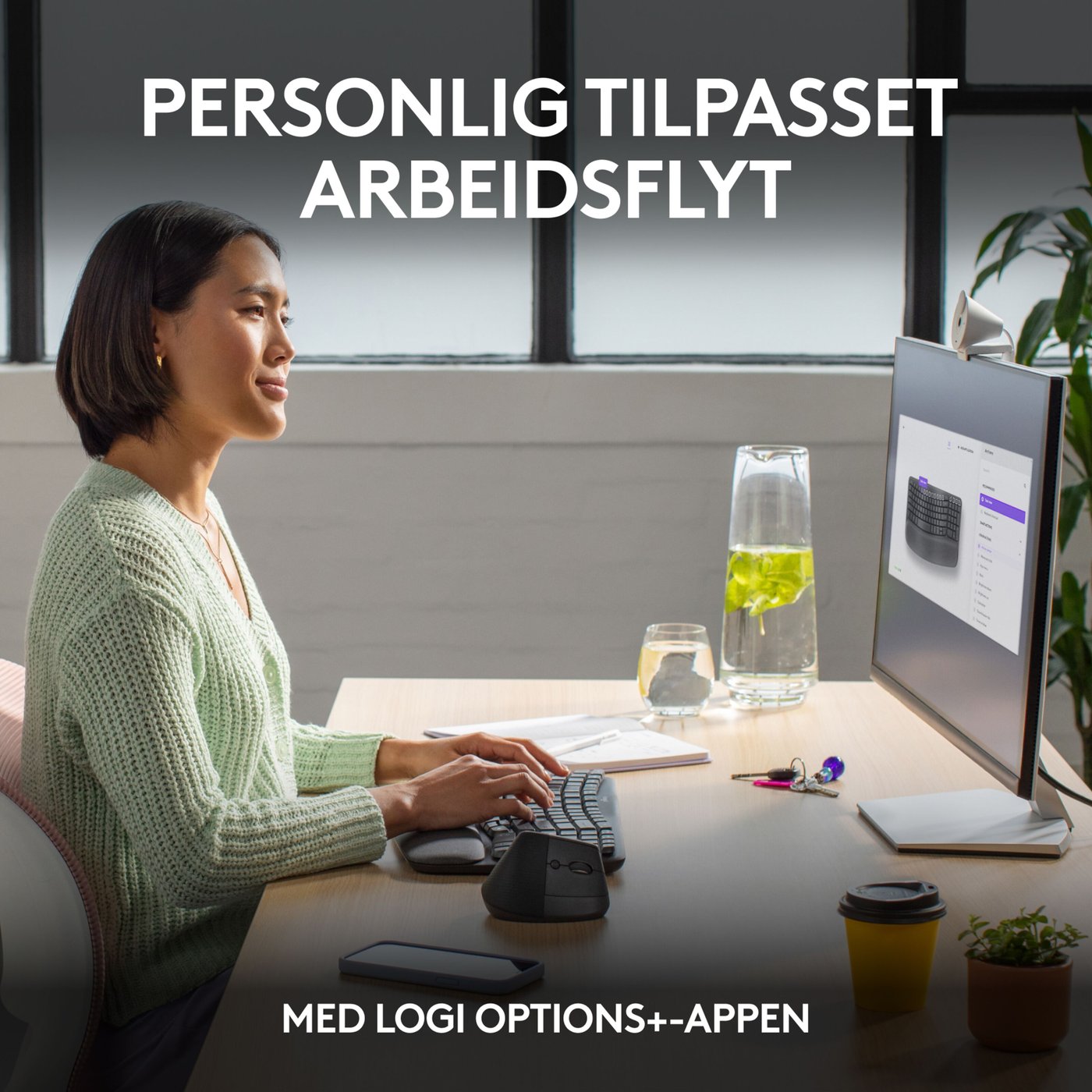 Logitech Mx Wave Keys Trådløst og ergonomisk tastatur