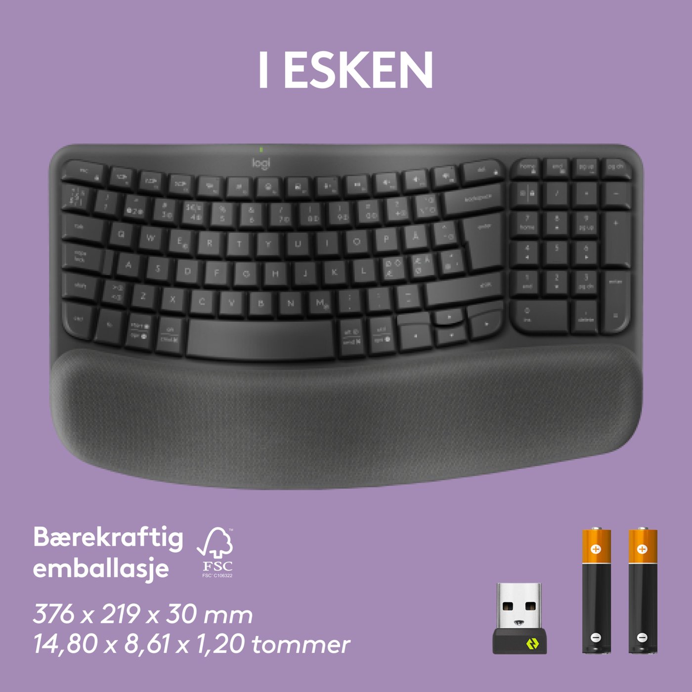 Logitech Mx Wave Keys Trådløst og ergonomisk tastatur