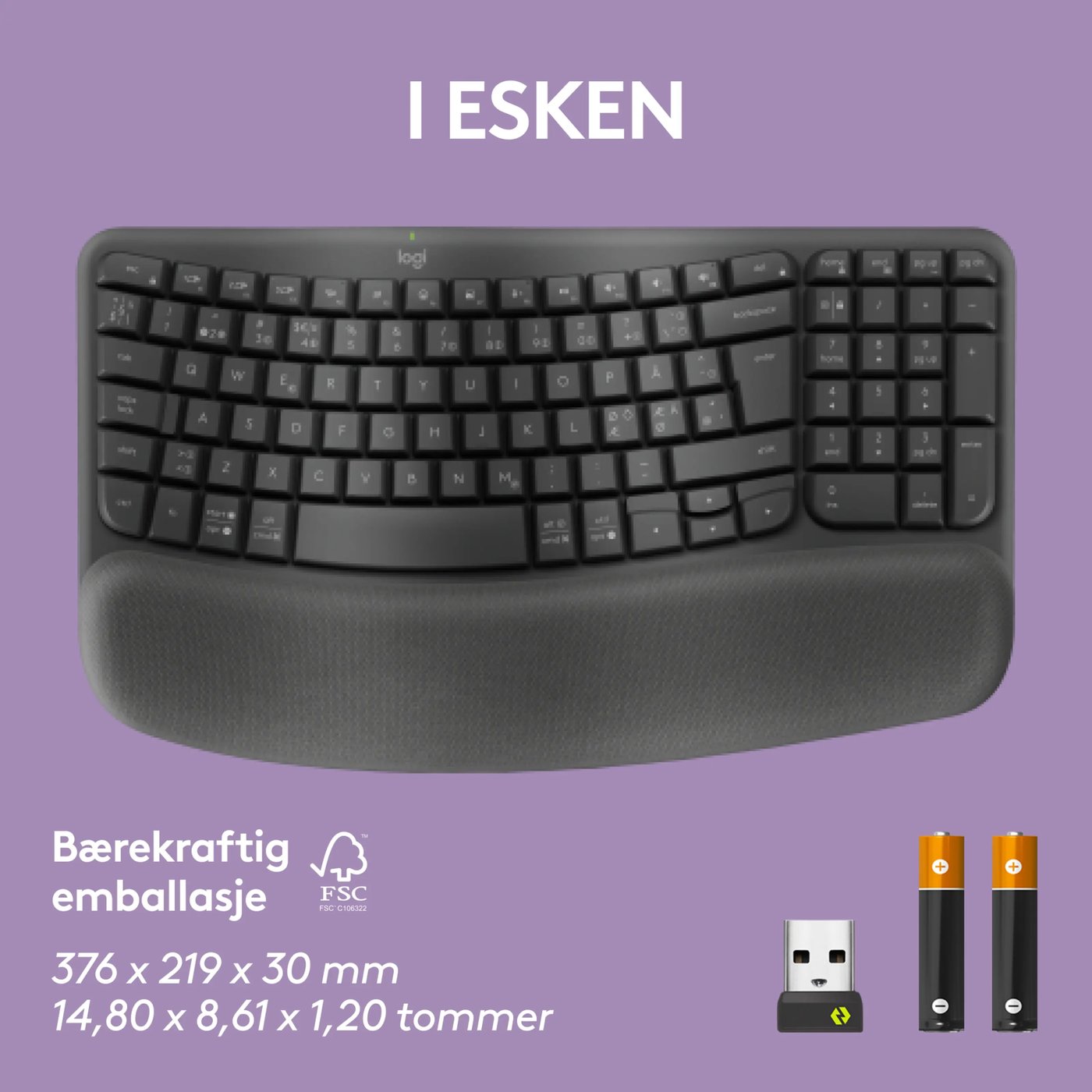 Logitech Mx Wave Keys Trådløst og ergonomisk tastatur