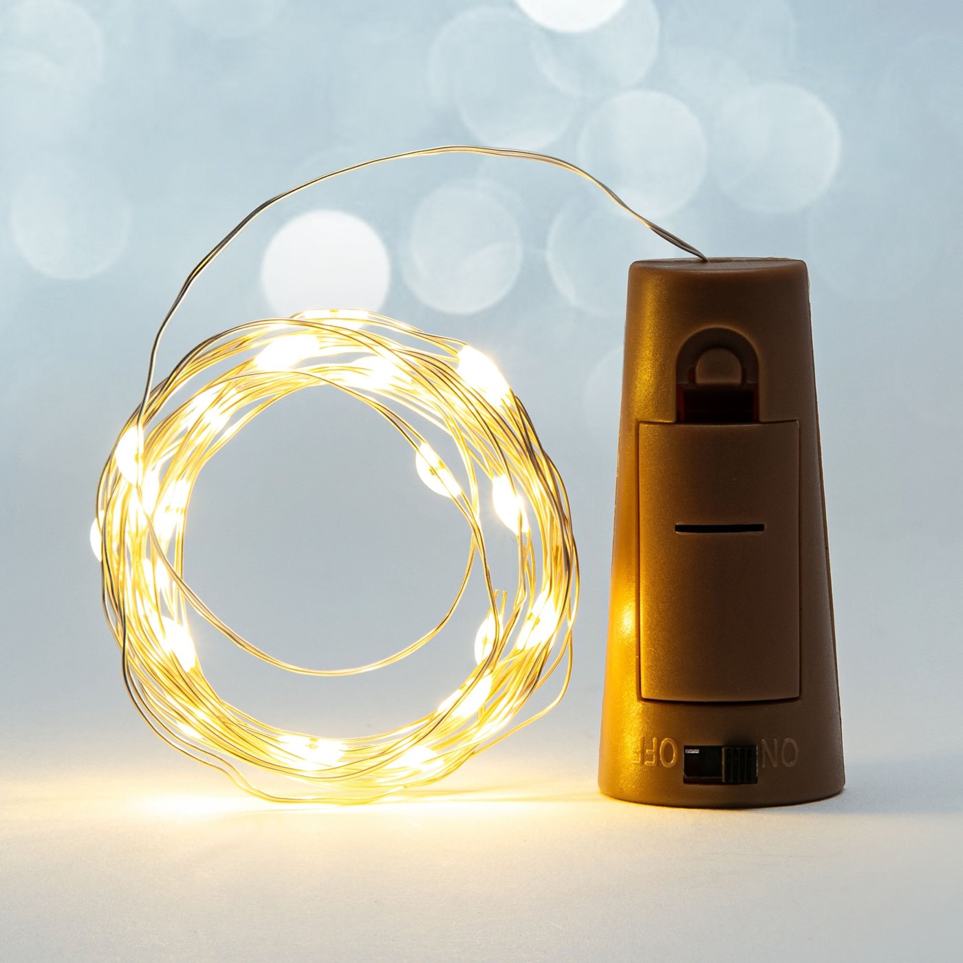 Rubicson Ljusslinga för flaska, 2 m (klar)