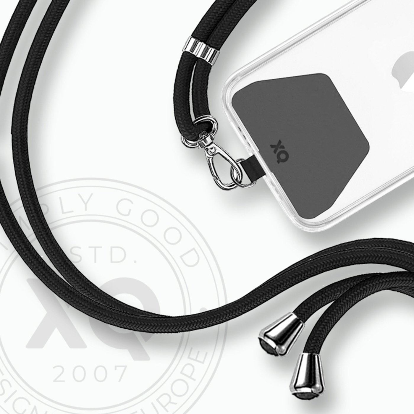 Xqisit Phone Strap Universal mobilrem för mobilskal Svart