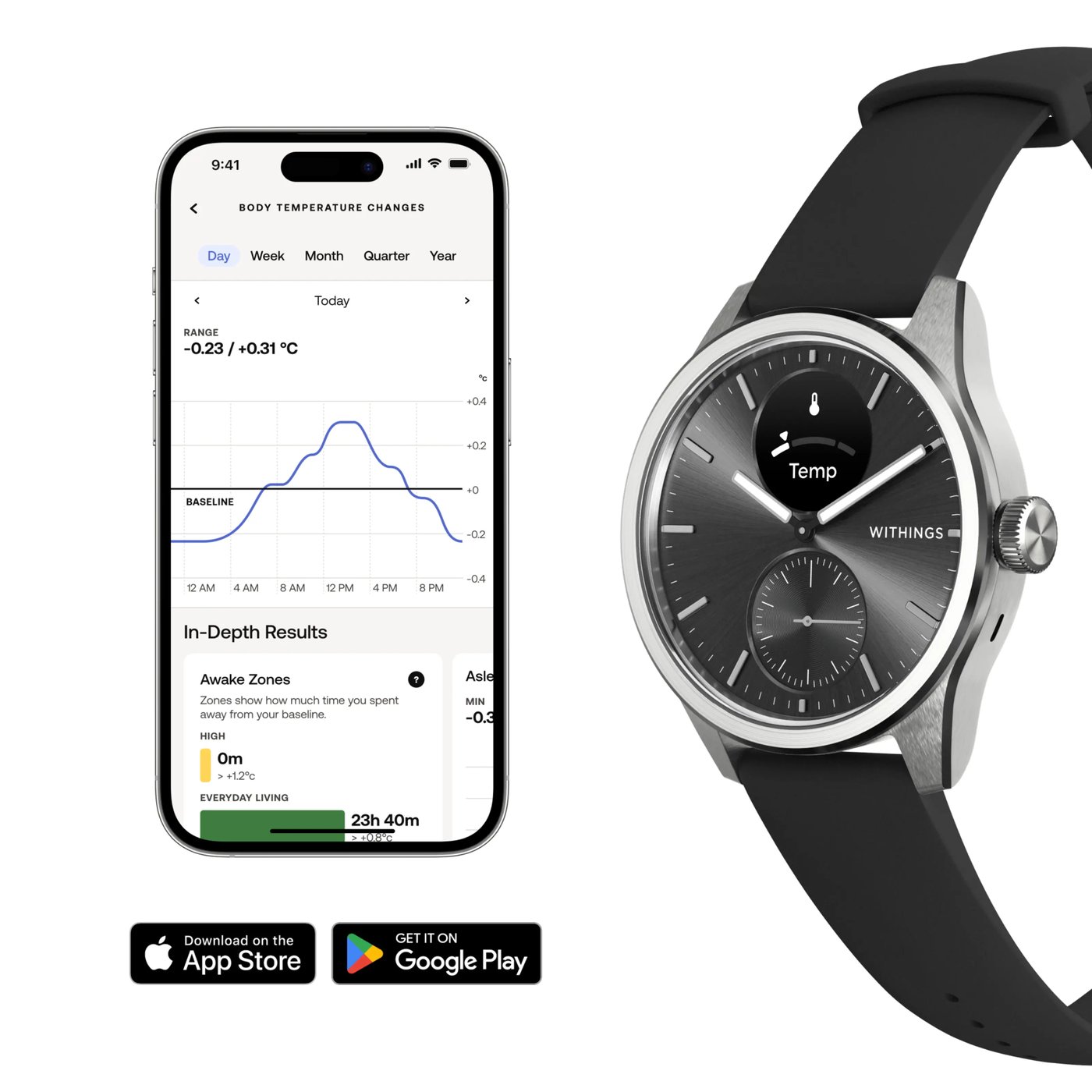 Withings Scanwatch 2 Smartklokke med klassisk urskive 42 mm