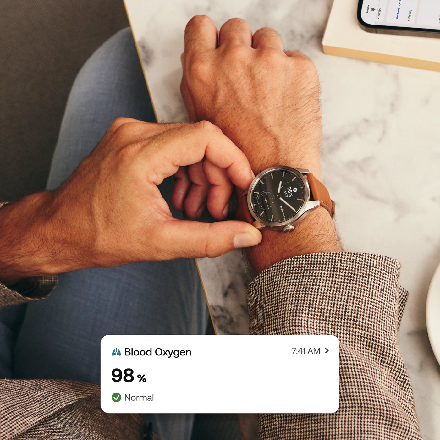 Withings Scanwatch 2 Smartklokke med klassisk urskive 42 mm