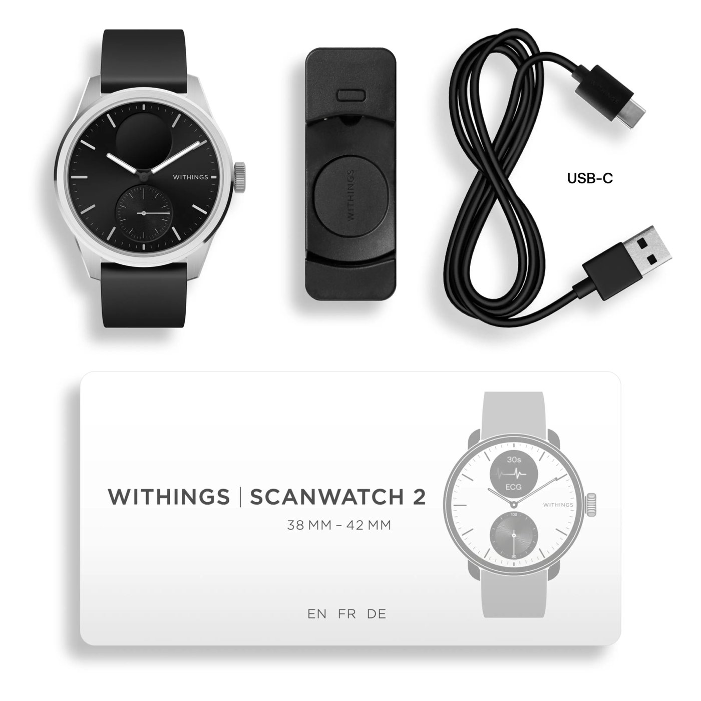 Withings Scanwatch 2 Smartklokke med klassisk urskive 42 mm