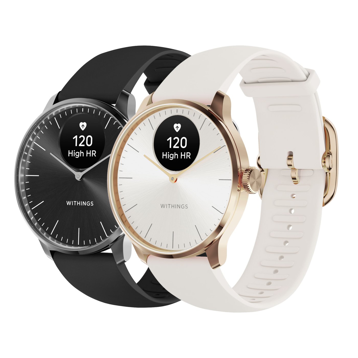 Withings Scanwatch Light Smartklokke med klassisk urskive 37 mm Rose Gold