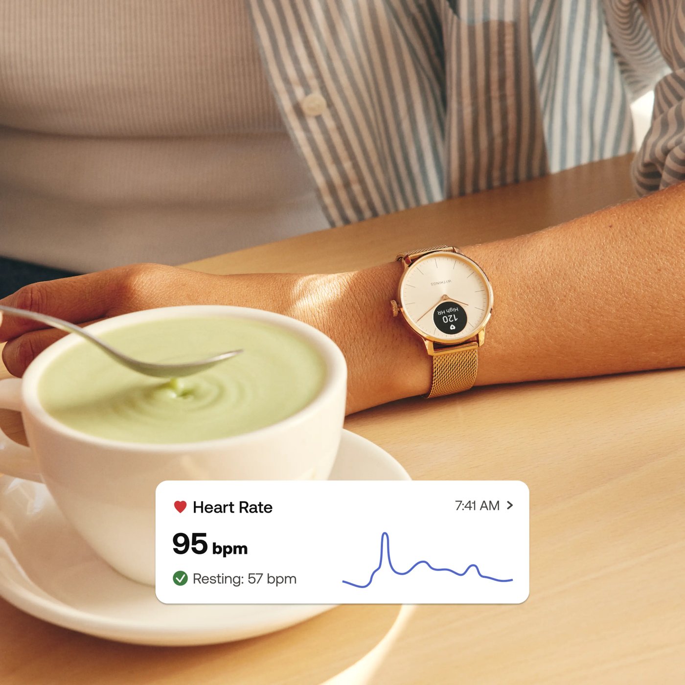 Withings Scanwatch Light Smartklokke med klassisk urskive 37 mm Rose Gold