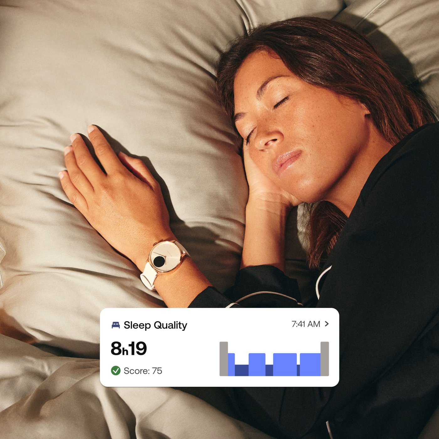 Withings Scanwatch Light Smartklokke med klassisk urskive 37 mm Rose Gold