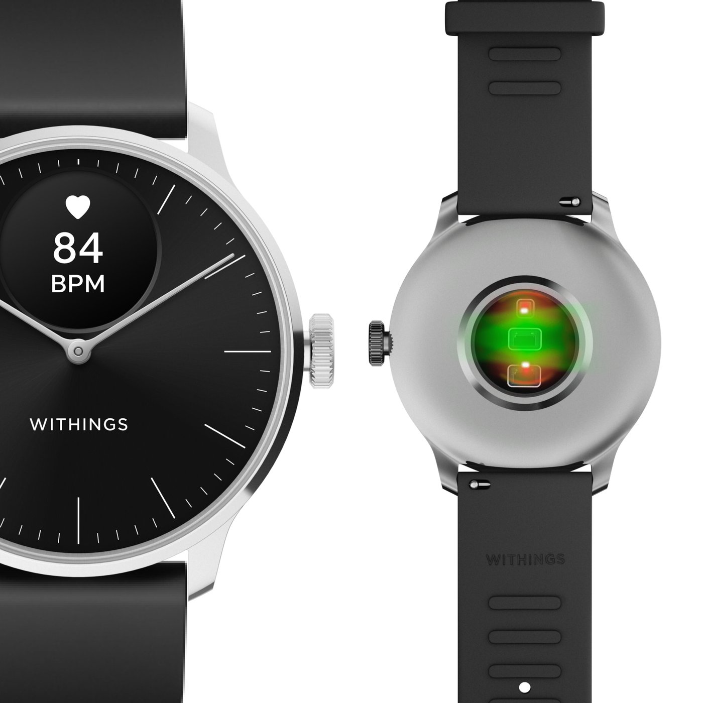 Withings Scanwatch Light Smartklocka med klassisk urtavla 37 mm Svart