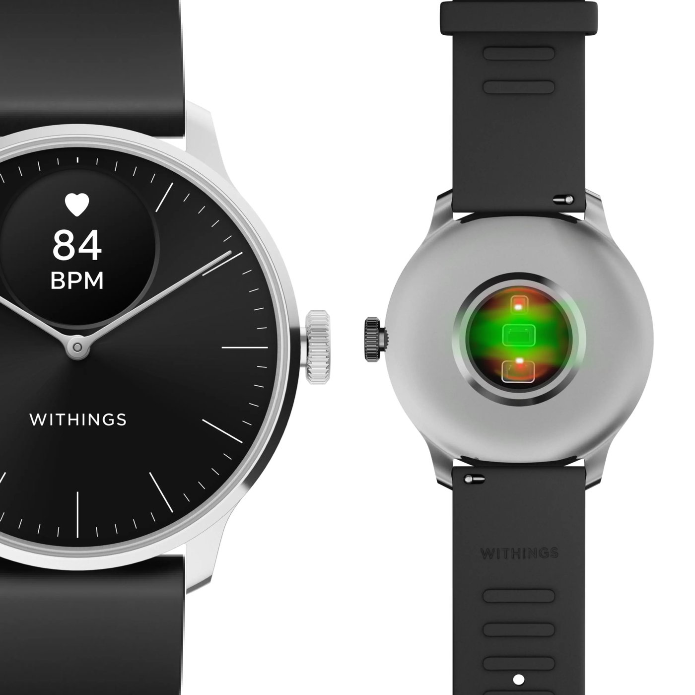 Withings Scanwatch Light Smartklokke med klassisk urskive 37 mm Svart