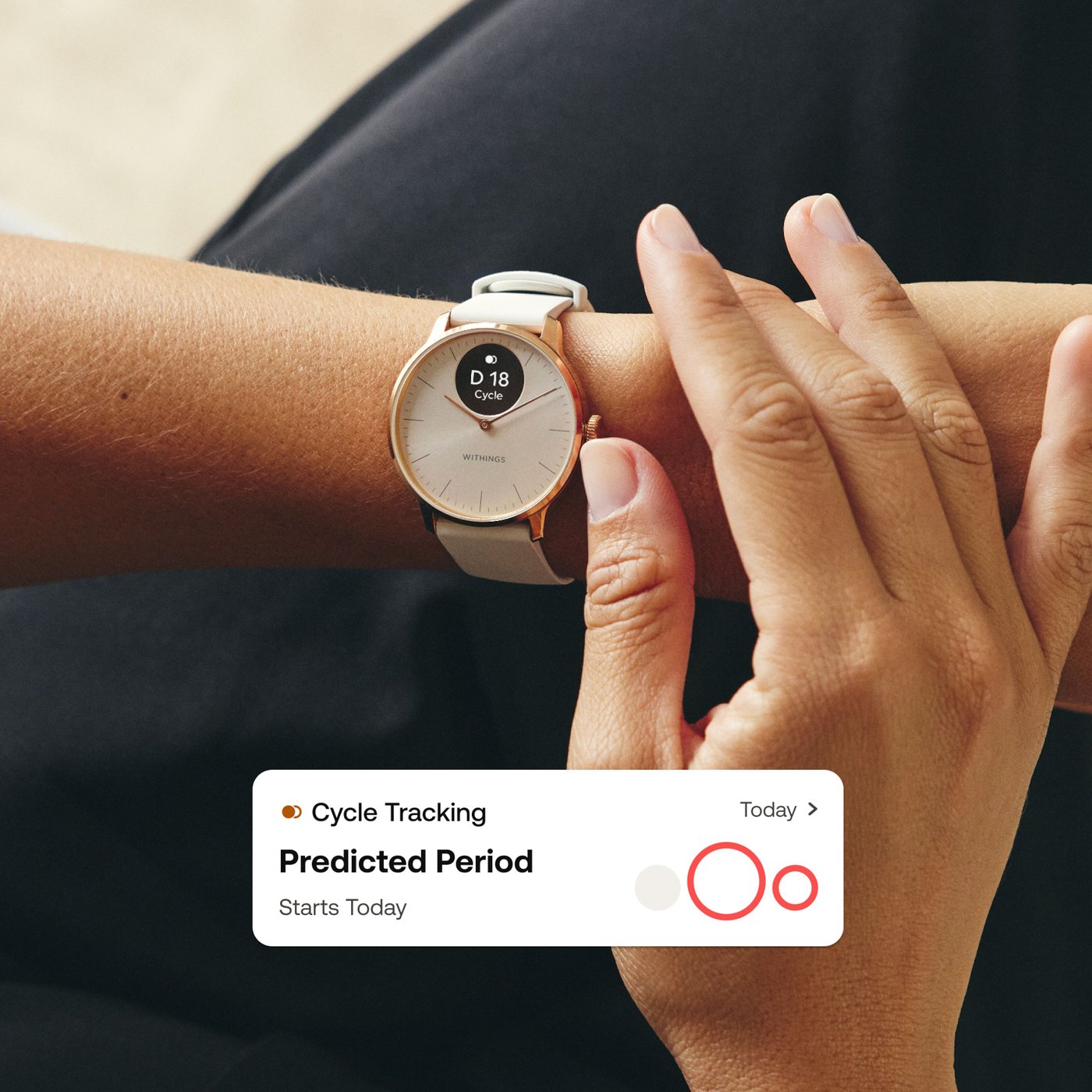 Withings Scanwatch Light Smartklocka med klassisk urtavla 37 mm Svart