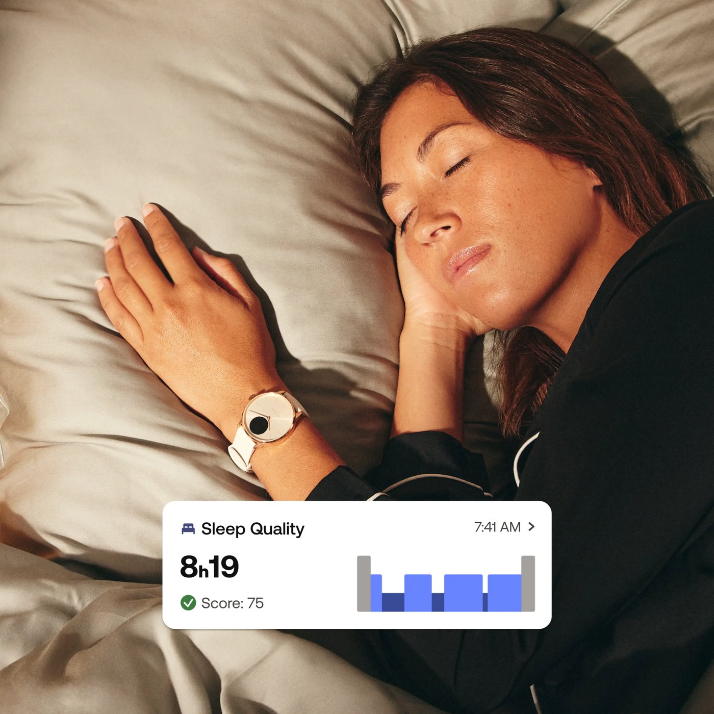 Withings Scanwatch Light Smartklokke med klassisk urskive 37 mm Svart
