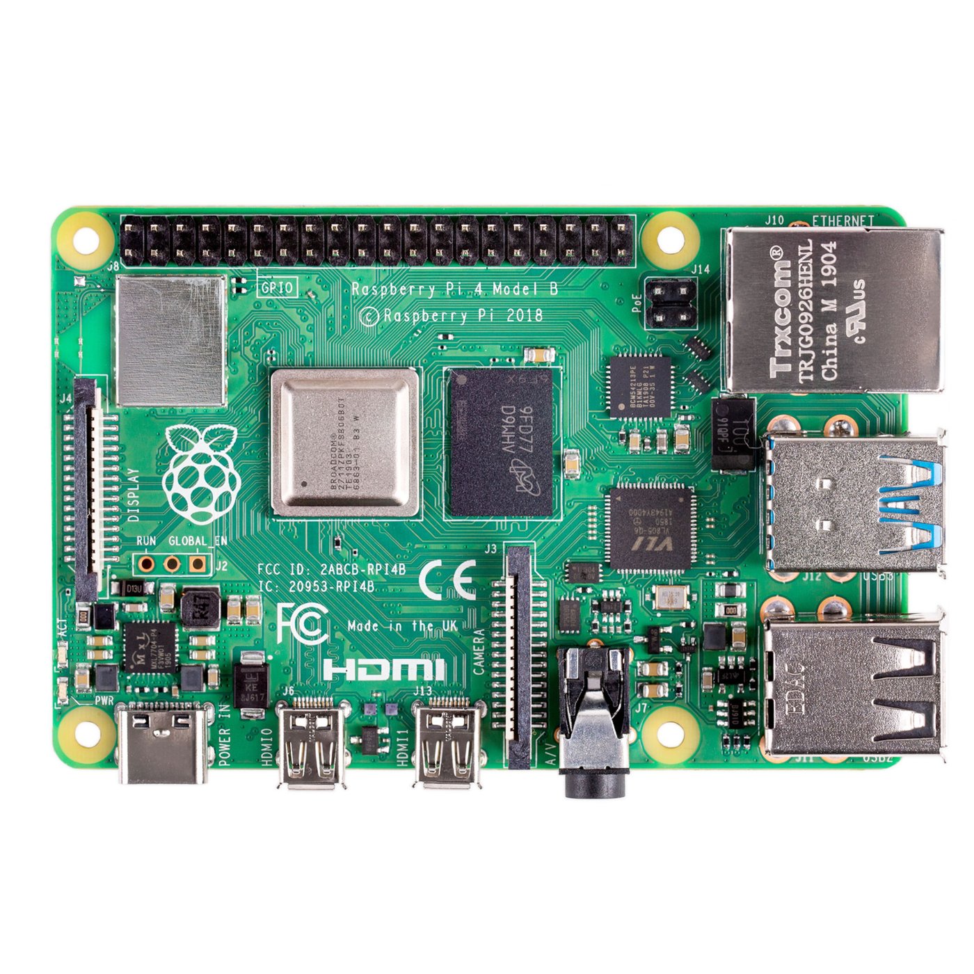 Raspberry Pi 4 Model B Ettkortsdatamaskin 2 GB RAM