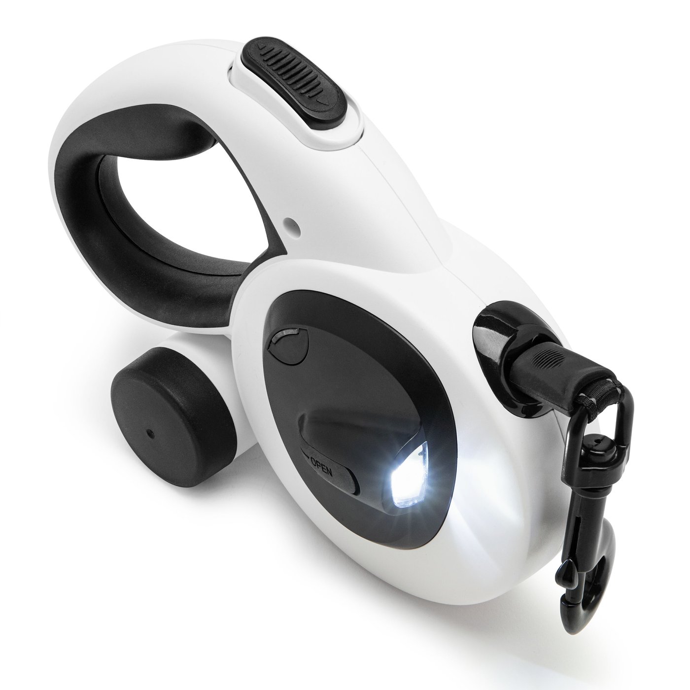 Luxorparts Hundebånd med belysning og poseholder 5 m