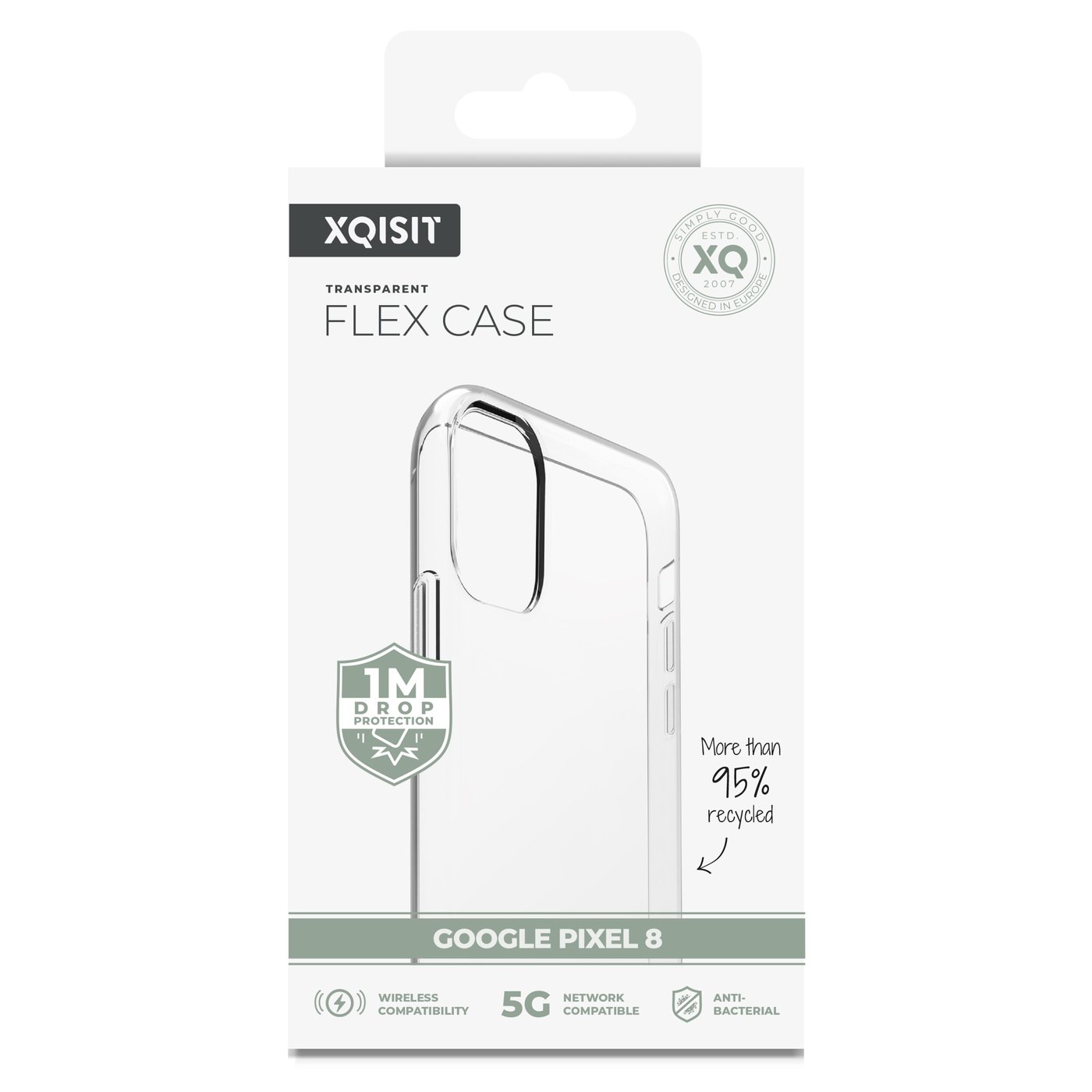 Xqisit Transparent deksel for Google Pixel 8