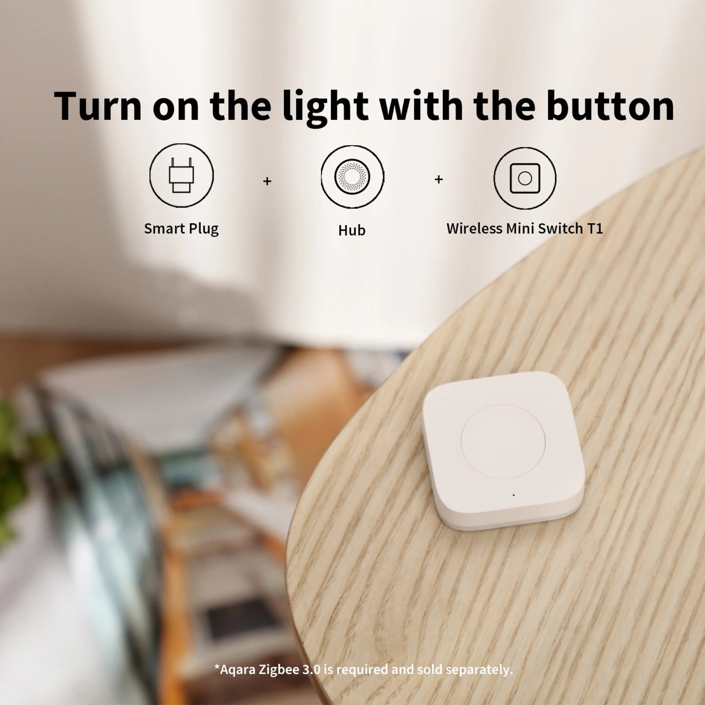 Aqara T1 Mini Wireless Switch Trådløs fjernstrømbryter