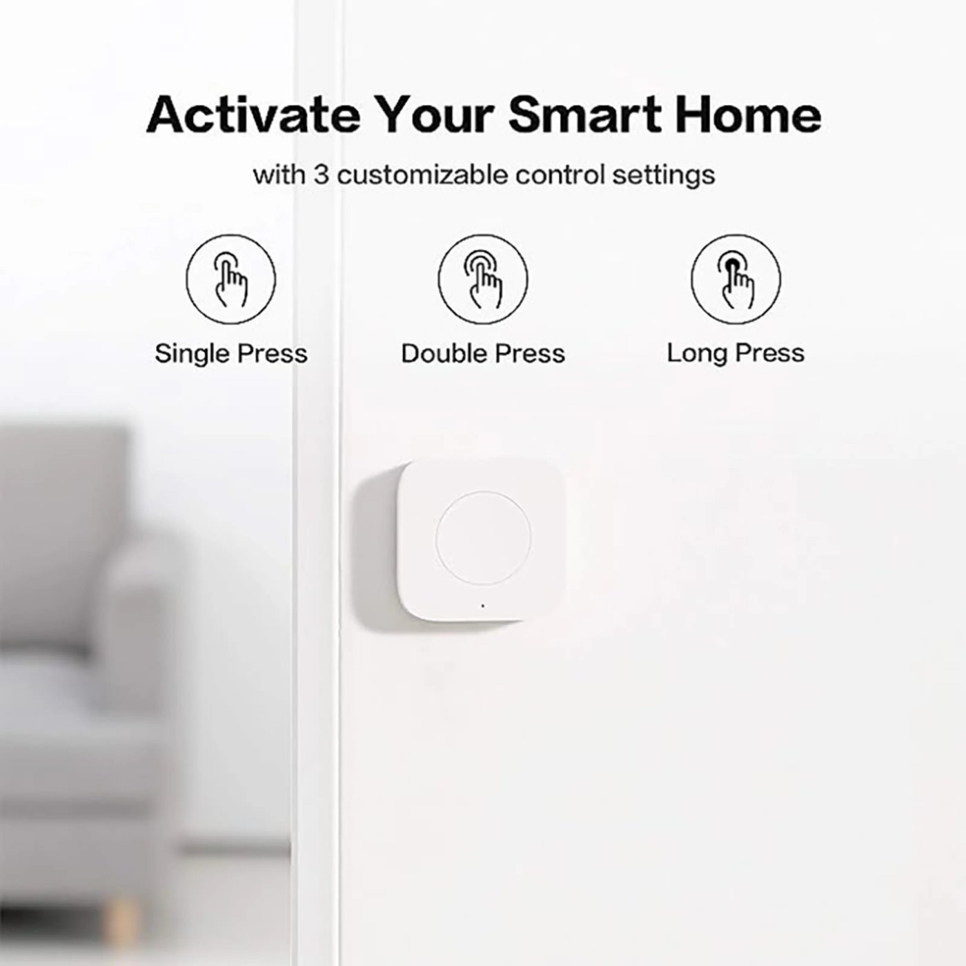 Aqara T1 Mini Wireless Switch Trådløs fjernstrømbryter