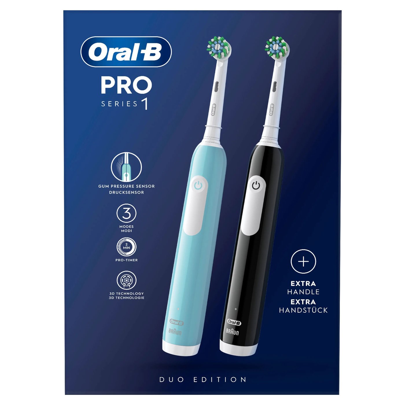 Oral-B Pro 1 DUO Eltandborste 2-pack
