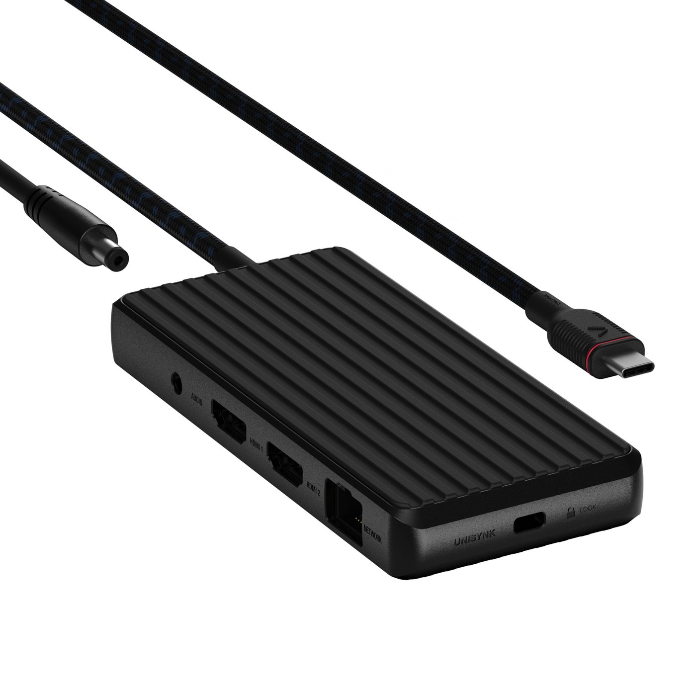 Unisynk USB-C-dokkingstasjon 9 porter 4K for to skjermer