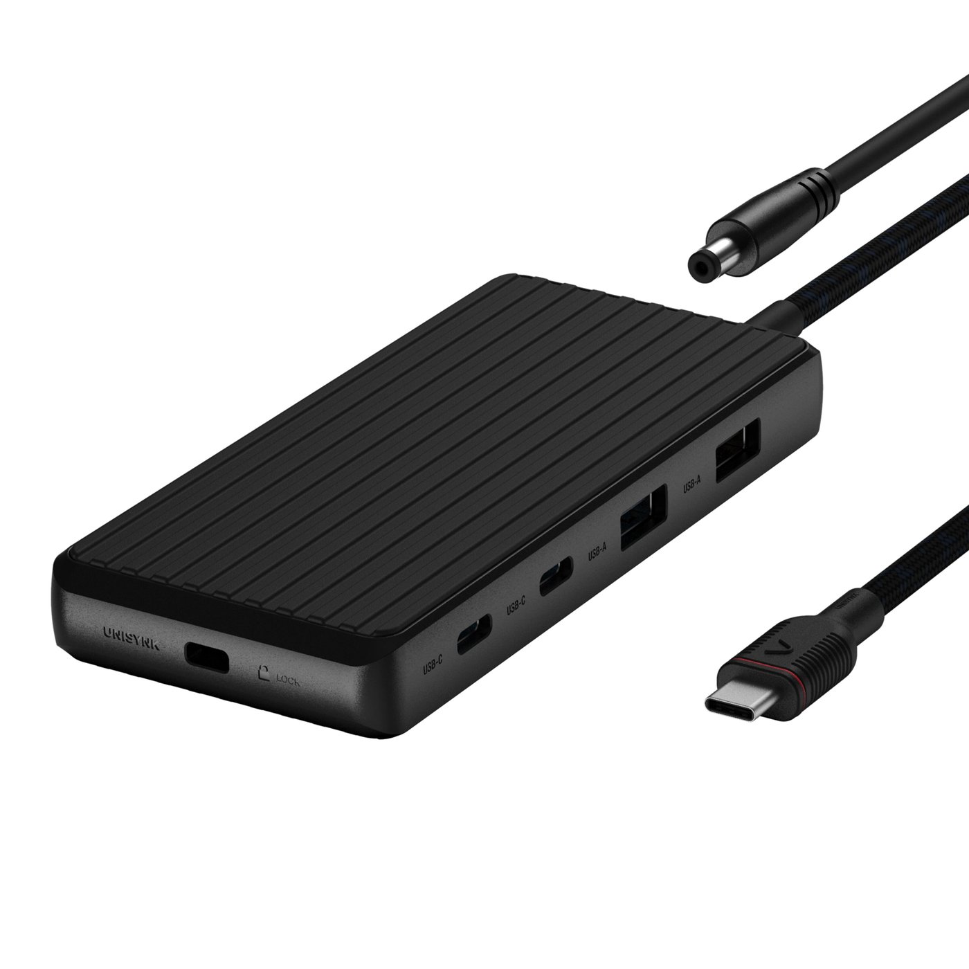 Unisynk USB-C-dokkingstasjon 9 porter 4K for to skjermer