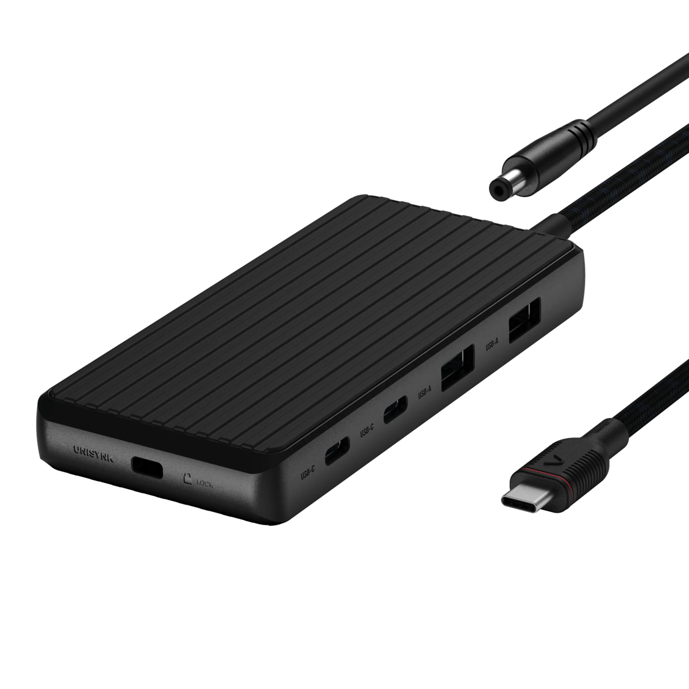 Unisynk USB-C-dokkingstasjon 9 porter 4K for to skjermer